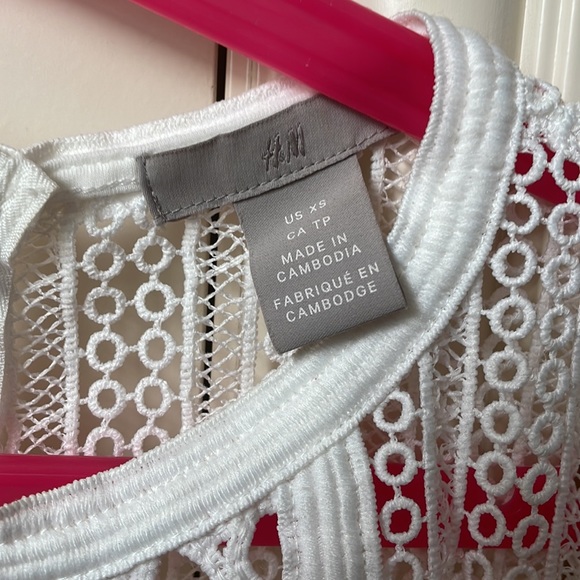 H&M White Dress with Lace Insets - Picture 12 of 14